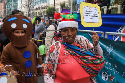 Desfile navideo en La Paz Bolivia