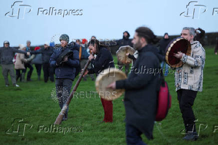 Winter solstice at 5000-year-old stone age tomb of Newgrange in Ireland