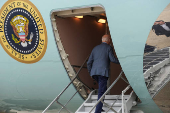 U.S. President Biden boards Air Force One at Joint Base Andrews