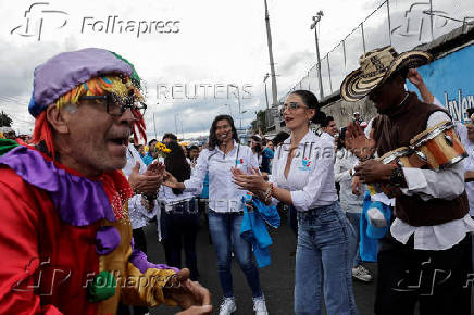 Presidential candidate Luisa Gonzalez of the Revolucion Ciudadana party launches her campaign for the February 2025 election, in Quito