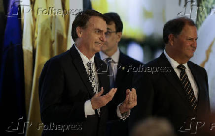 Jair Bolsonaro em evento no Clube Naval