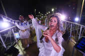 Cantora Daniela Mercury durante sua apresentao no circuito Barra/Ondina