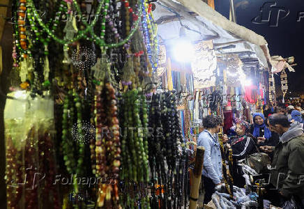 Prayer beads manufacturer in Egypt, popular during season of during the Muslim holy month of Ramadan although the economic crisis and rising prices of raw material in old Islamic Cairo