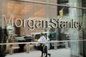 FILE PHOTO: FILE PHOTO: A sign is displayed on the Morgan Stanley building in New York