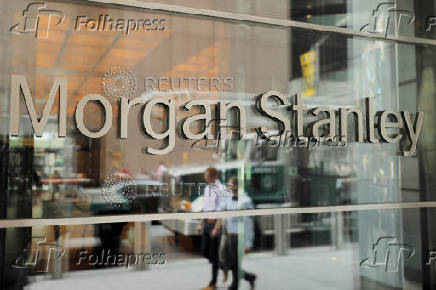 FILE PHOTO: FILE PHOTO: A sign is displayed on the Morgan Stanley building in New York