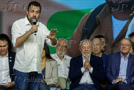 Guilherme Boulos, pr-candidato pelo PSOL, em evento em So Paulo