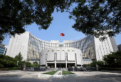 FILE PHOTO: Headquarters of the PBOC, the central bank, is pictured in Beijing