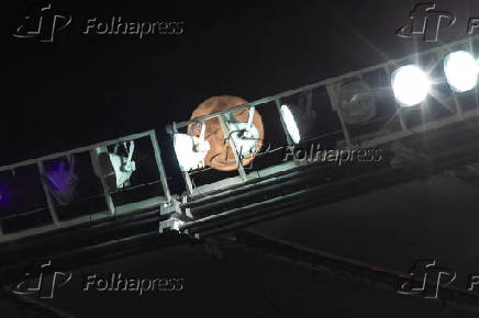 Vista da lua Superlua no Rio de Janeiro