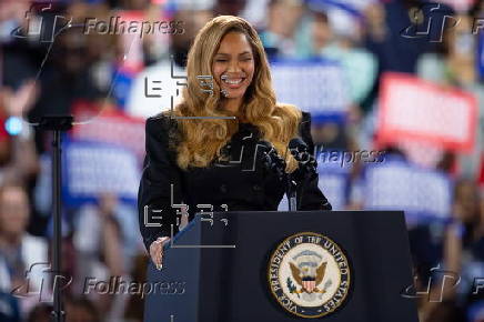 Democratic presidential candidate US Vice President Kamala Harris campaigns in Houston, Texas