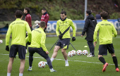 Entrenamiento de la Real Sociedad previo al encuentro frente al Dinamo de Kiev