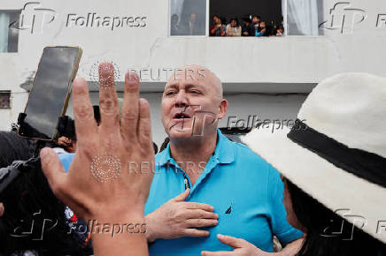 Presidential candidate Luisa Gonzalez of the Revolucion Ciudadana party launches her campaign for the February 2025 election, in Quito