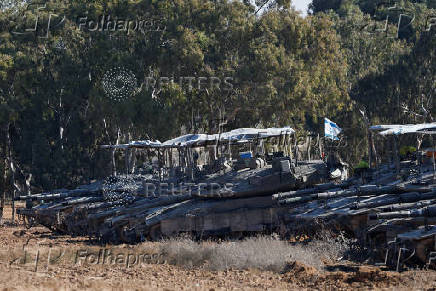 Israeli military activity near the Israel-Gaza border in southern Israel