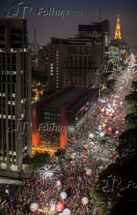 Ato contra reformas da Previdncia e Trabalhista na avenida Paulista