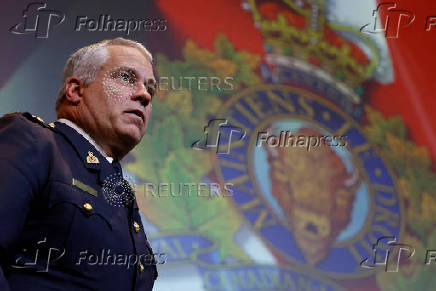 RCMP Commissioner Duheme takes part in a press conference in Ottawa