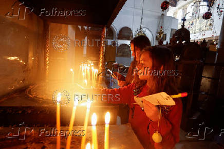 The Church of the Nativity ahead of the arrival of the Latin Patriarch of Jerusalem, Pierbattista Pizzaballa, in Bethlehem