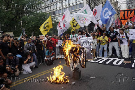 Protesto contra aumento das tarifas de nibus e metr de SP