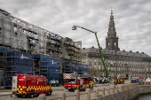 Fire at historic stock exchange in Copenhagen is under control