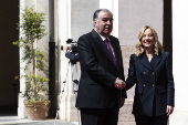Italian PM Meloni meets Tajikistan's President Rahmon in Rome