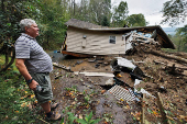 Aftermath of Tropical Storm Helene in Boone, North Carolina