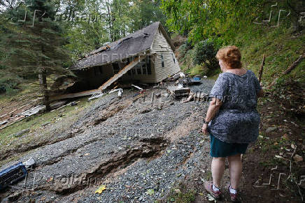 Aftermath of Tropical Storm Helene in Boone, North Carolina