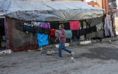 Internally displaced Palestinians in Deir Al Balah, Gaza Strip