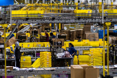 Amazon fulfillment center buzzes on Cyber Monday