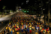 Venezuelans participate in the 9th CAF Caracas Marathon 2025, in Caracas