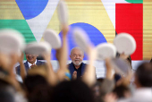 Presidente Lula durante cerimnia de relanamento do CONSEA