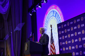 U.S. President Biden speaks at an International Brotherhood of Electrical Workers conference in Washington