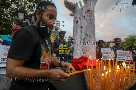 Protest demanding justice for 2019 Sri Lanka Easter bombings