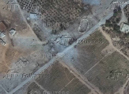 A satellite view of a building in Chouaghir, Baalbek-Hermel Governorate