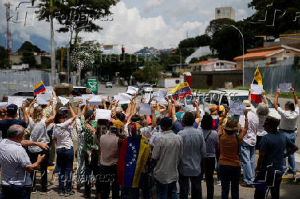 Venezuela's opposition supporters protest two months after presidential election, in Caracas