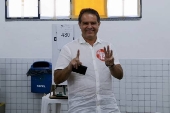 Evandro Leito candidato do PT vota em Fortaleza