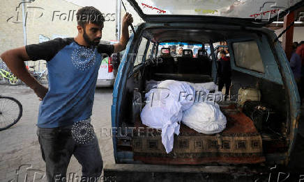 Gazans mourn loved ones killed in an Israeli strike