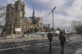 Security arrangements in the surrounding area for the reopening of Notre Dame de Paris