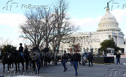 Rehearsal following the death of former President Jimmy Carter in Washington