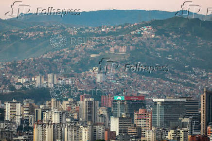 A general view of Caracas, on the day of the inauguration of Venezuela's President Nicolas Maduro