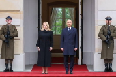 Slovak President Zuzana Czaputova on a visit to Poland