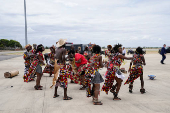 U.S. President Biden arrives at Catumbela Airport in Catumbela