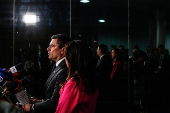 Sergio Moro d entrevista coletiva em Braslia aps sua absolvio no TRE-PR