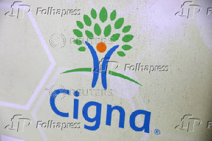 FILE PHOTO: Signage for Cigna is pictured at a health facility in Queens, New York City