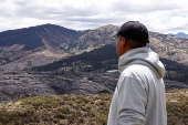 Aftermath of wildfires on the outskirts of Quito