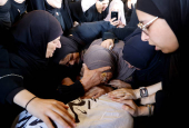 Funeral for Palestinians killed in an Israeli airstrike, in Tubas