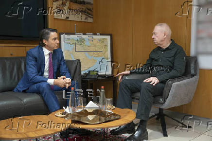 El ministro de Defensa, Yoav Gallant, durante una reunin con el asesor principal del presidente de Estados Unidos, Amos Hochstein.