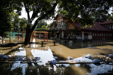 Flooding Danube in Hungary