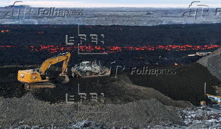 Volcano eruption near Grindavik