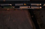 Trucks queue to cross into the United States at Zaragoza-Ysleta border crossing, in Ciudad Juarez