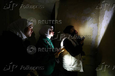 People visit Sednaya prison, which was known as a slaughterhouse under Syria's Bashar al-Assad rule in Sednaya