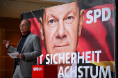 General Secretary Miersch presents the poster election campaign of the SPD for the upcoming 2025 federal election, in Berlin