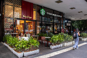  Lojas da chocolateira Kopenhagen e da cafeteria Starbucks na Avenida Paulista